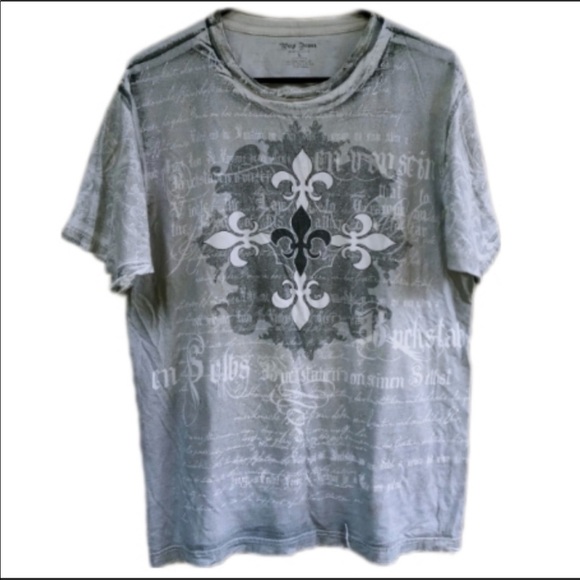 POP ICON CLOTHING POP ROCK FLEUR DE LIS TEE SHIRT LG UNISEX SEE MEAS… - Picture 1 of 5